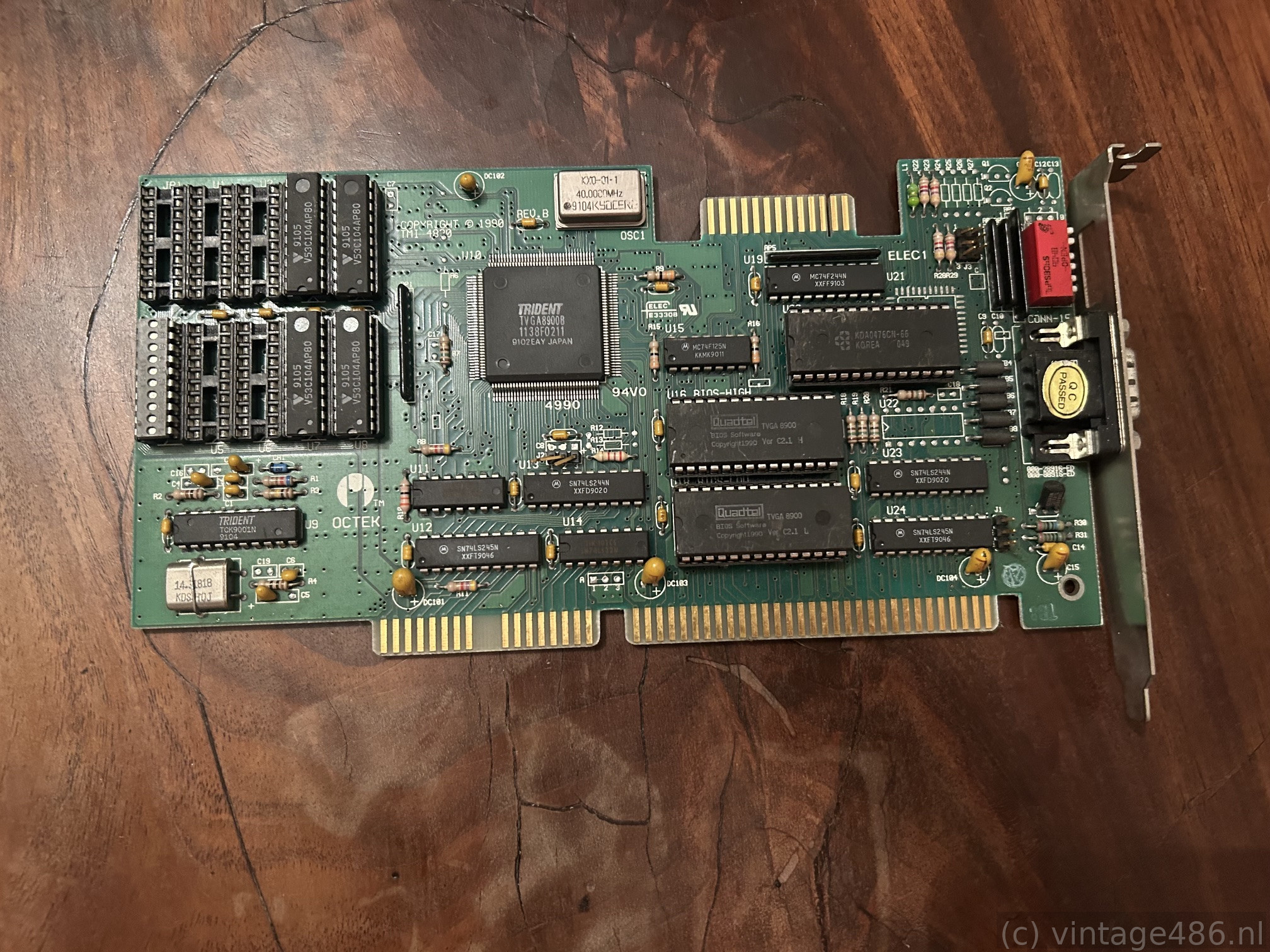 Trident 4830 ISA VGA Card