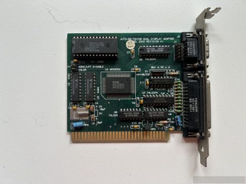 Peaktron 2502 REV A1 MDA/Hercules/CGA 8-bit ISA